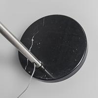 QAZQA Booglamp staal stoffen kap bruin 45 cm - XXL - thumbnail