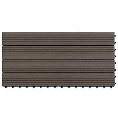 Terrastegels 6 st 60x30 cm 1,08 m HKC donkerbruin