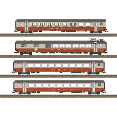 TRIX H0 23690 H0 4-delige set personenrijtuigen Swiss Express van de SBB