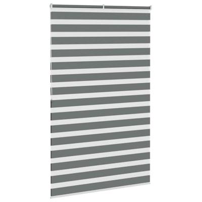 VidaXL Zebra rolgordijn 140x200 cm stofbreedte 135,9 cm donkergrijs VidaXL Zebra rolgordijn 140x200 cm stofbreedte 135,9 cm donkergrijs