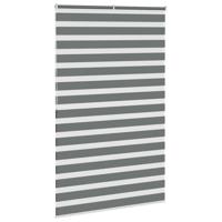 VidaXL Zebra rolgordijn 145x200 cm stofbreedte 140,9 cm donkergrijs - thumbnail