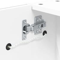 Badkamerkast met spiegel en LED 60x13x52 cm wit - thumbnail