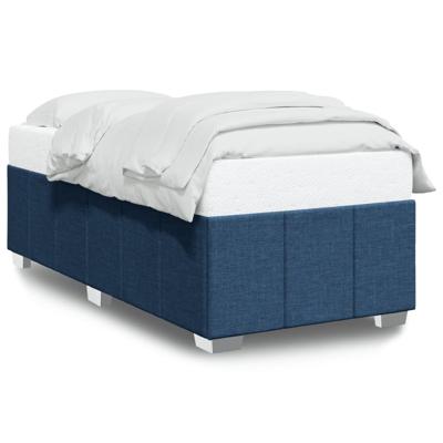 Bedframe zonder matras 100x200 cm stof blauw