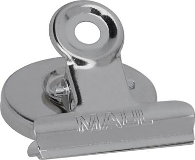MAUL papierklem bulldogclip magnetisch 40mm blister 2 verchroomd MAUL papierklem bulldogclip magnetisch 40mm blister 2 verchroomd