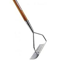 Beugelhark 24 cm met houten steel 160 cm - thumbnail