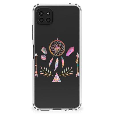 Samsung Galaxy A22 5G Stevig | Bumper Hoesje | Boho Dreamcatcher Samsung Galaxy A22 5G Stevig | Bumper Hoesje | Boho Dreamcatcher