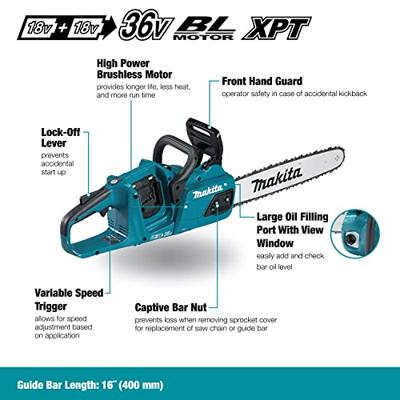 Makita DUC405Z Accu Kettingzaag 40cm 2x18V Basic Body - thumbnail