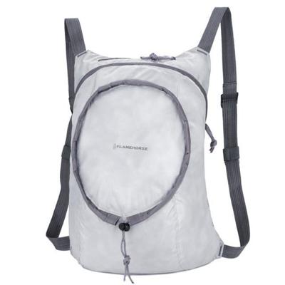 Nylon waterdichte opvouwbare rugzak vrouwen mannen reizen Portable comfort lichtgewicht opslag vouwen tas (wit)