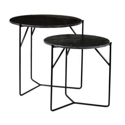 Livingfurn Bijzettafel 'Mason' Set van 2 stuks, kleur Zwart Livingfurn Bijzettafel 'Mason' Set van 2 stuks, kleur Zwart
