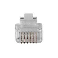 ACT TD106R RJ12 Modulaire Connector | Ronde kabel | Soepele Aders | 25 stuks - thumbnail