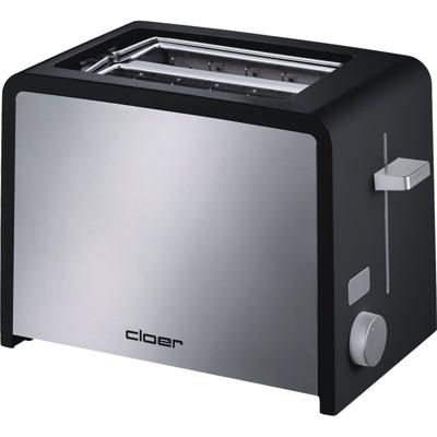 Cloer Toaster 3210 2 snede(n) Zwart, Zilver