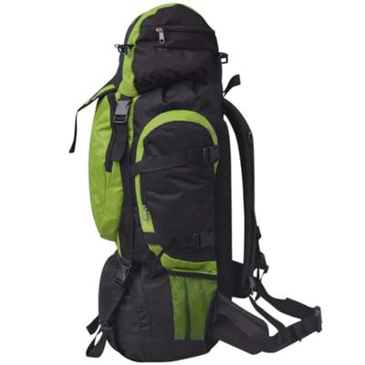 VidaXL Rugzak hiking xxl 75 l zwart en groen VidaXL Rugzak hiking xxl 75 l zwart en groen