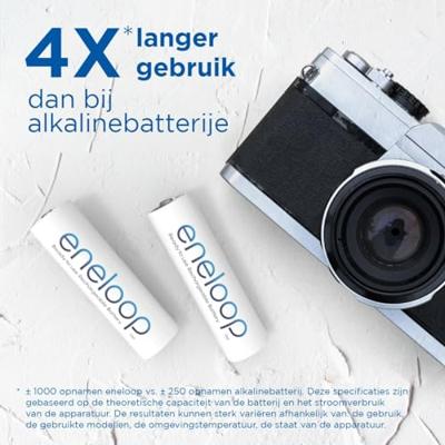 Oplaadbare batterijen PANASONIC ENELOOP AAA 800 mAh 4 szt (BK-4MCDE/4CP) - thumbnail