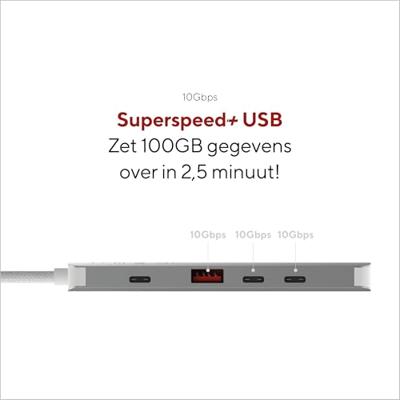 Hub USB Linq Byelements LQ49051 Wit Grijs Hub USB Linq Byelements LQ49051 Wit Grijs
