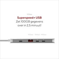Hub USB Linq Byelements LQ49051 Wit Grijs - thumbnail