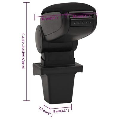 VidaXL Armsteun 14x33x(32-48,5) cm abs zwart