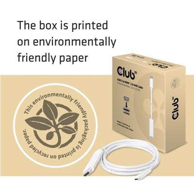 club3D CAC-1514 USB-C-displaykabel USB-C / HDMI Adapterkabel USB-C stekker, HDMI-A-stekker 1.80 m Wit