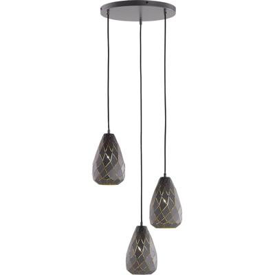 Moderne LED Hanglamp - 3-lichts - E27 Fitting - Mat Antraciet - Aluminium