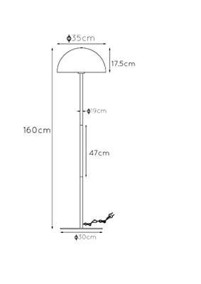 Lucide SIEMON - Vloerlamp - Ø 35 cm - 1xE27 - Groen