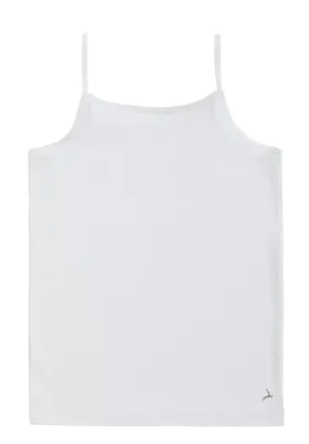 Meisjes Spaghetti hemd Organic 31960 - Kinder basic onderhemd Biologisch katoen - Verstelbare bandjes