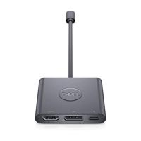 Dell USB-C, Monitor Adapter [1x USB-C stekker - 1x HDMI-bus, DisplayPort bus, USB-C bus] Dell Adapter USB-C to HDMI/DP with Power 0.18 m - thumbnail