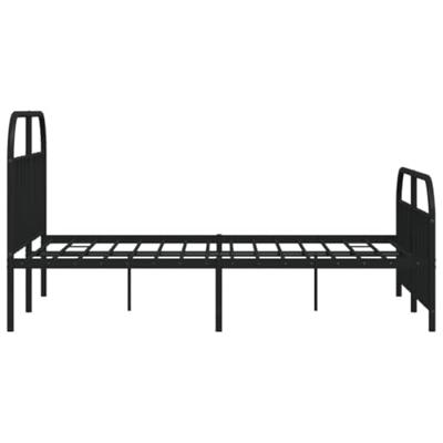 Bedframe met hoofd- en voeteneinde metaal zwart 140x190 cm Bedframe met hoofd- en voeteneinde metaal zwart 140x190 cm