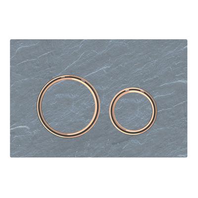 Bedieningsplaat Geberit Sigma 50 Round voor 2-toets Spoeling Rosé Goud / Mustang Leisteen Bedieningsplaat Geberit Sigma 50 Round voor 2-toets Spoeling Rosé Goud / Mustang Leisteen