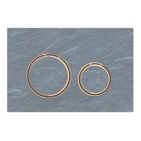Bedieningsplaat Geberit Sigma 50 Round voor 2-toets Spoeling Rosé Goud / Mustang Leisteen - thumbnail