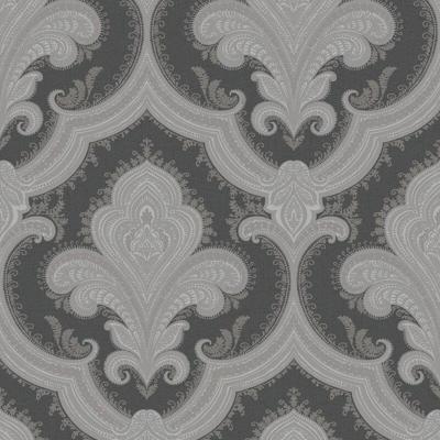 Dutch Wallcoverings Casbah/Bs1 Damask Black/Grey - Zwart/Grijs