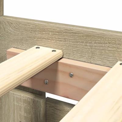 Bedframe met hoofdbord sonoma eikenkleurig 160x200 cm