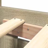 Bedframe met hoofdbord sonoma eikenkleurig 160x200 cm - thumbnail