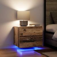 Nachtkastje met lade 2 pcs Oudhout 50 x 39 x 41 cm Bewerkt hout - thumbnail