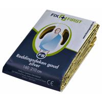 Reddingsdeken fixfirst folie 160x210cm zilver/goud - thumbnail