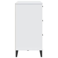 Dressoir VIKEN 80x40x80 cm massief grenenhout wit - thumbnail