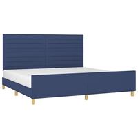 Bedframe zonder matras stof blauw 200x200 cm - thumbnail