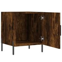 Nachtkastje 40x40x50 cm bewerkt hout gerookt eikenkleurig - thumbnail