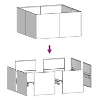 VidaXL Plantenbak 80x80x40 cm cortenstaal - thumbnail