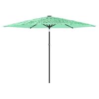 VidaXL Parasol met stalen paal 288x288x225 cm groen - thumbnail