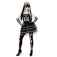 Gothic Skelet Vrouw Kostuum - thumbnail