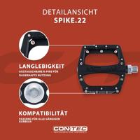 CONTEC platformpedaal "spike.22" ct pedals spike.22 industrial bearings black - thumbnail