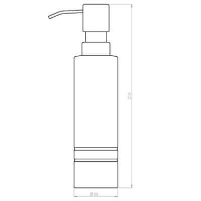 Zeepdispenser Sapho London Vrijstaand 210 ML Glanzend RVS Sapho