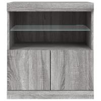 Dressoir met LED-verlichting 60x37x67 cm grijs sonoma eiken - thumbnail