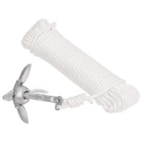 VidaXL Anker met touw inklapbaar 0,7 kg thermisch verzinkt gietijzer - thumbnail