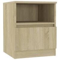 VidaXL Nachtkastje 40x40x50 cm bewerkt hout sonoma eikenkleurig - thumbnail