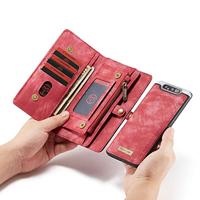Caseme - vintage 2 in 1 portemonnee hoes - Samsung Galaxy A80 - Rood - thumbnail
