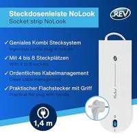 REV 0015450112 Stekkerdoos met schakelaar Wit Randaarde stekker 1 stuk(s) - thumbnail