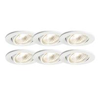 QAZQA Set van 6 inbouwspots wit kantelbaar - Cisco - thumbnail