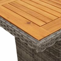 9-delige Tuinset met kussens poly rattan grijs - thumbnail
