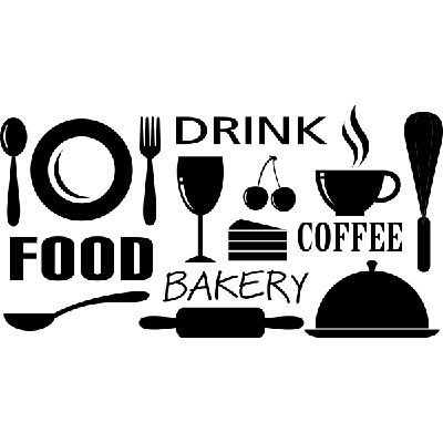 Drink, Food, Bakery, Coffee - Muursticker