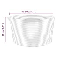 VidaXL Opbergmand ø 40x25 cm katoen bruin en wit - thumbnail